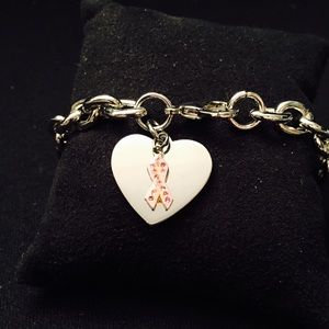 New Heart Bracelet With or W/O Breast CancerRibbon